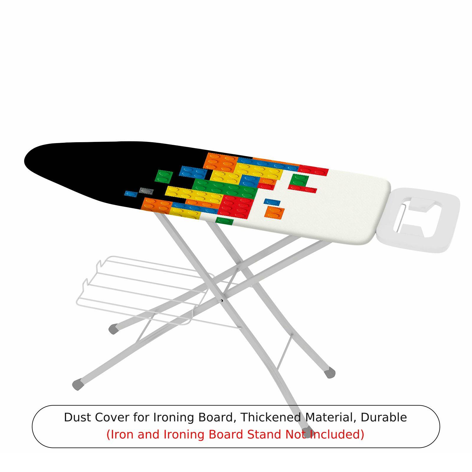 1-Piece Colorful Blocks Pattern Fun Vibrant  Ironing Board Cover, Universal Size, Without Board