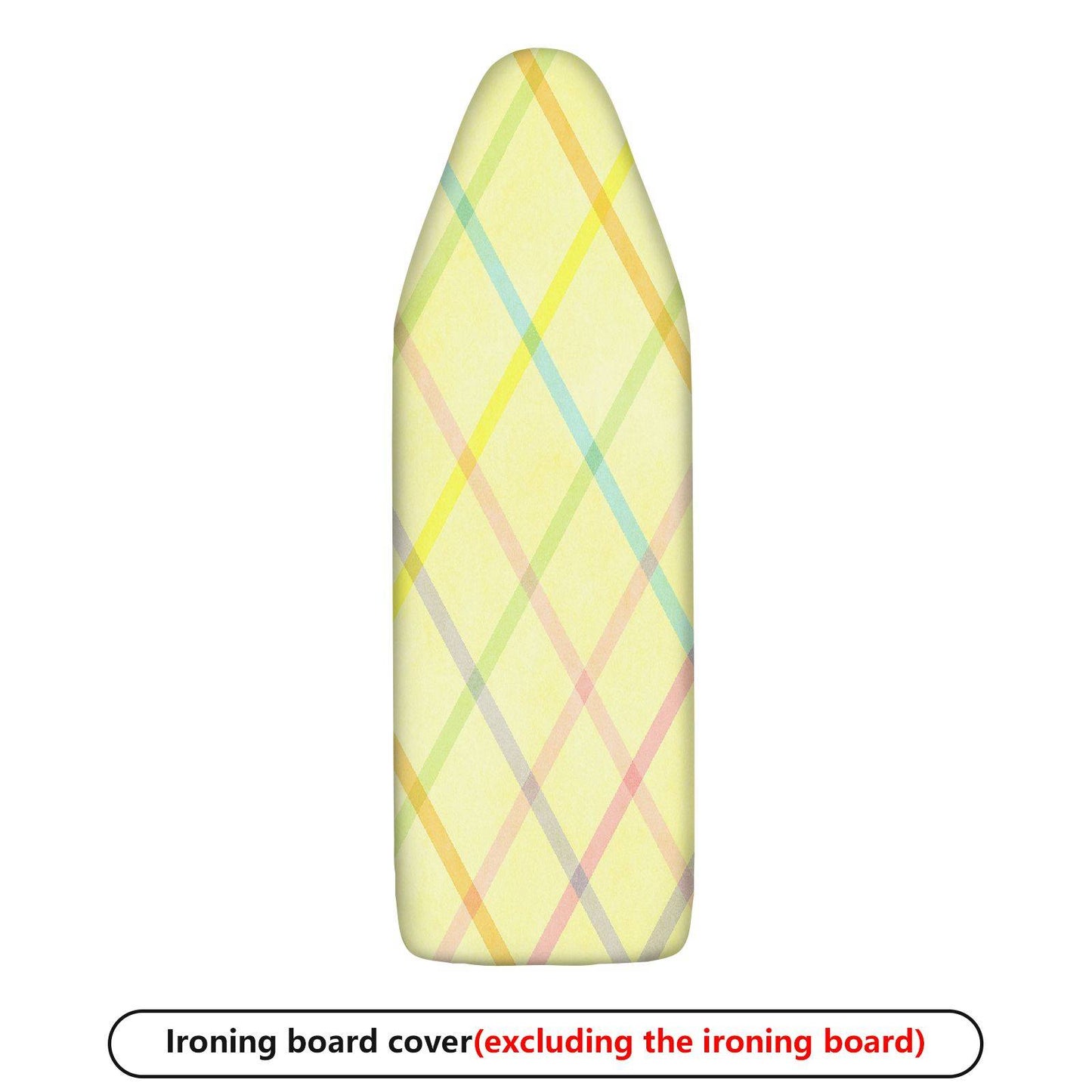 1-Piece Plaid Yellow Pastel  Ironing Board Cover, Universal Size, Without Board