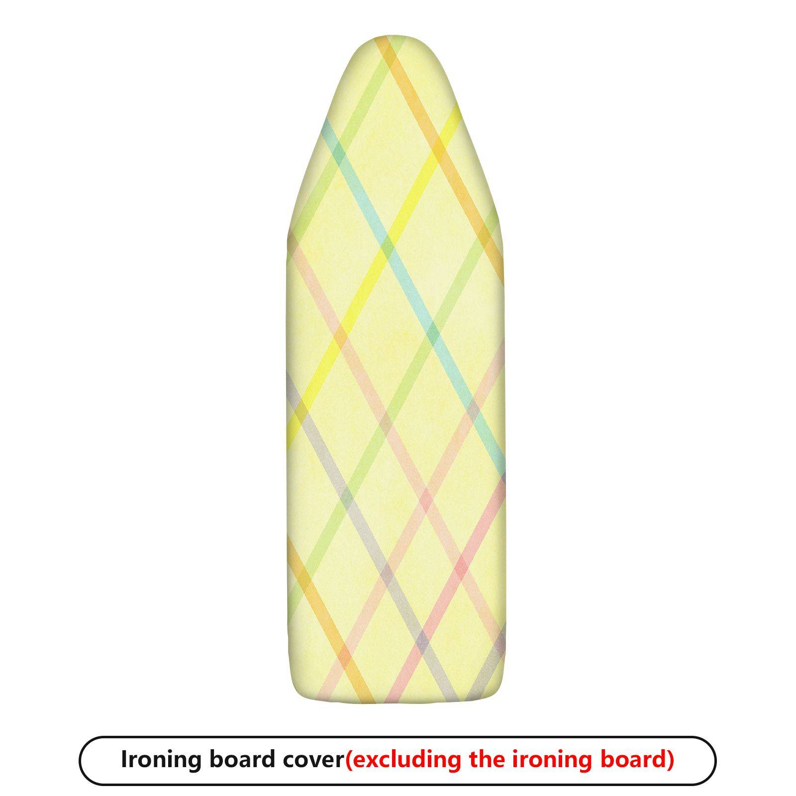 1-Piece Plaid Yellow Pastel  Ironing Board Cover, Universal Size, Without Board