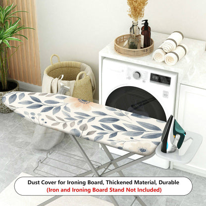 1-Piece Floral Leaf Pattern Beige  Ironing Board Cover, Universal Size, Without Board
