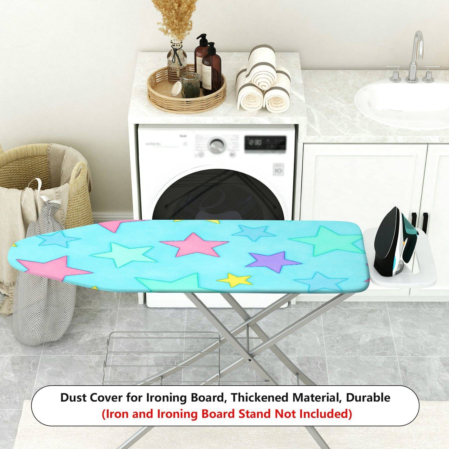 1-Piece Star Pattern Colorful Fun  Ironing Board Cover, Universal Size, Without Board