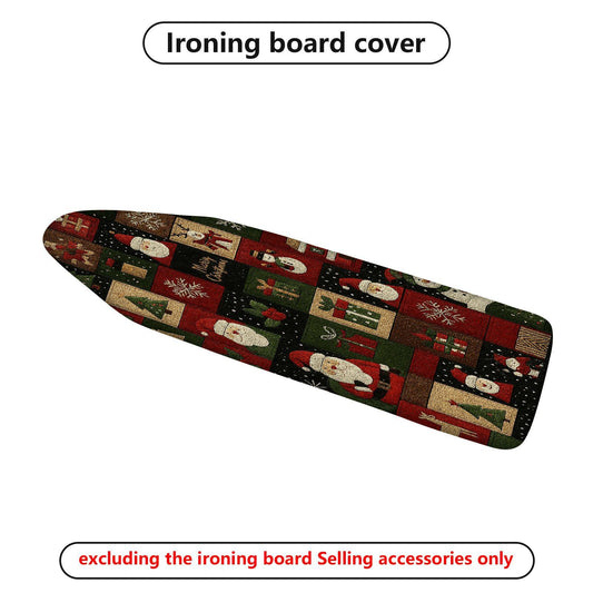 1-Piece Santa Christmas Pattern Holiday  Ironing Board Cover, Universal Size, Without Board