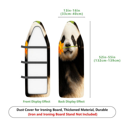 1-Piece Panda Flower Fun  Ironing Board Cover, Universal Size, Without Board