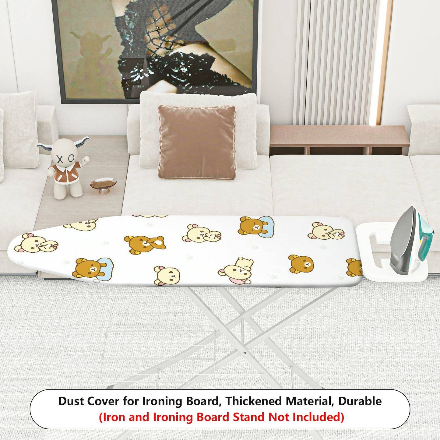 1-Piece Cute  Bear Pattern Animal Style Kawaii  Ironing Board Cover, Universal Size, Without Board
