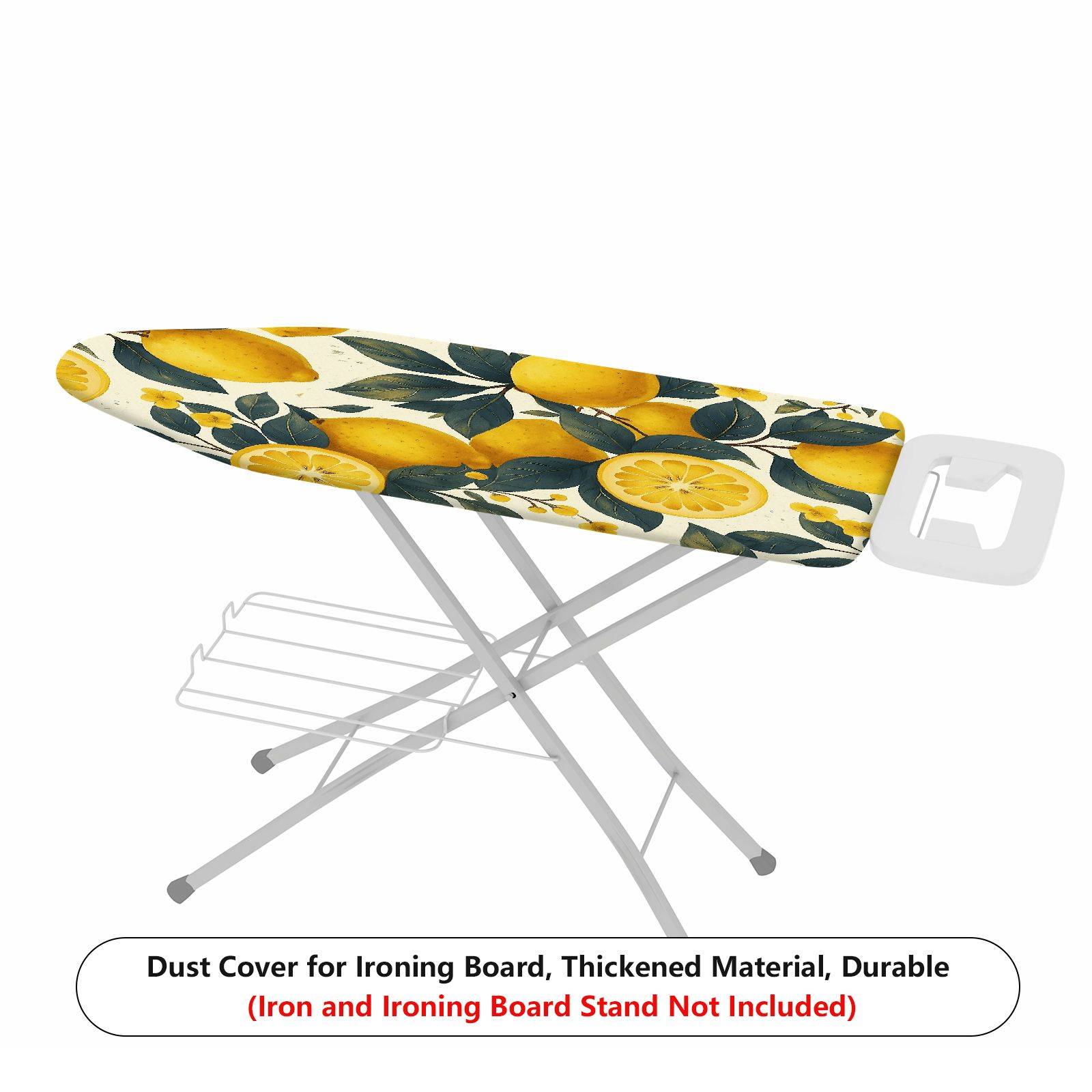 1-Piece Lemon Fruit Floral Yellow  Ironing Board Cover, Universal Size, Without Board