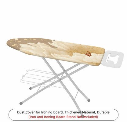 1-Piece Floral Beige Gold  Ironing Board Cover, Universal Size, Without Board