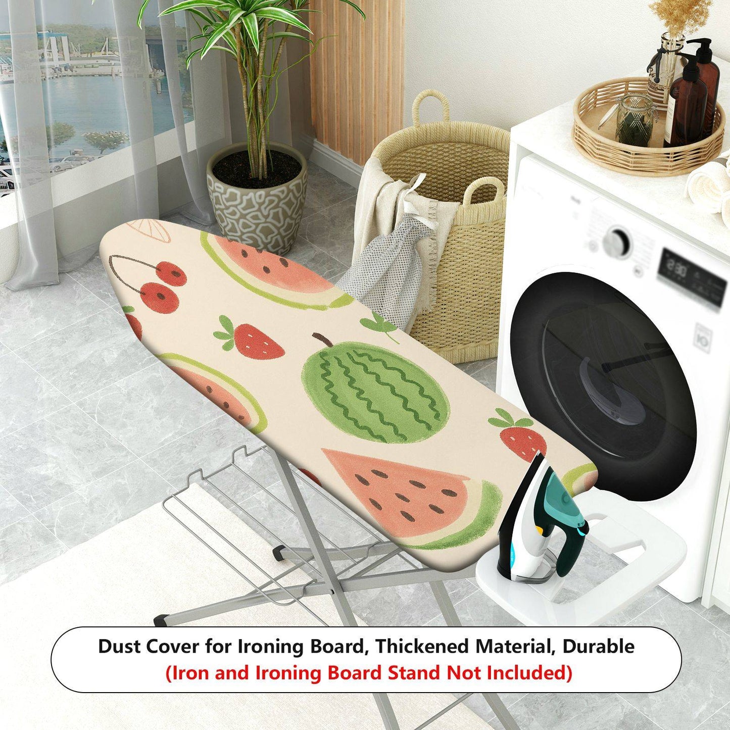 1-Piece with Fruit Pattern, Watermelon, Strawberry, Cherry, Household  Ironing Board Cover, Universal Size, Without Board