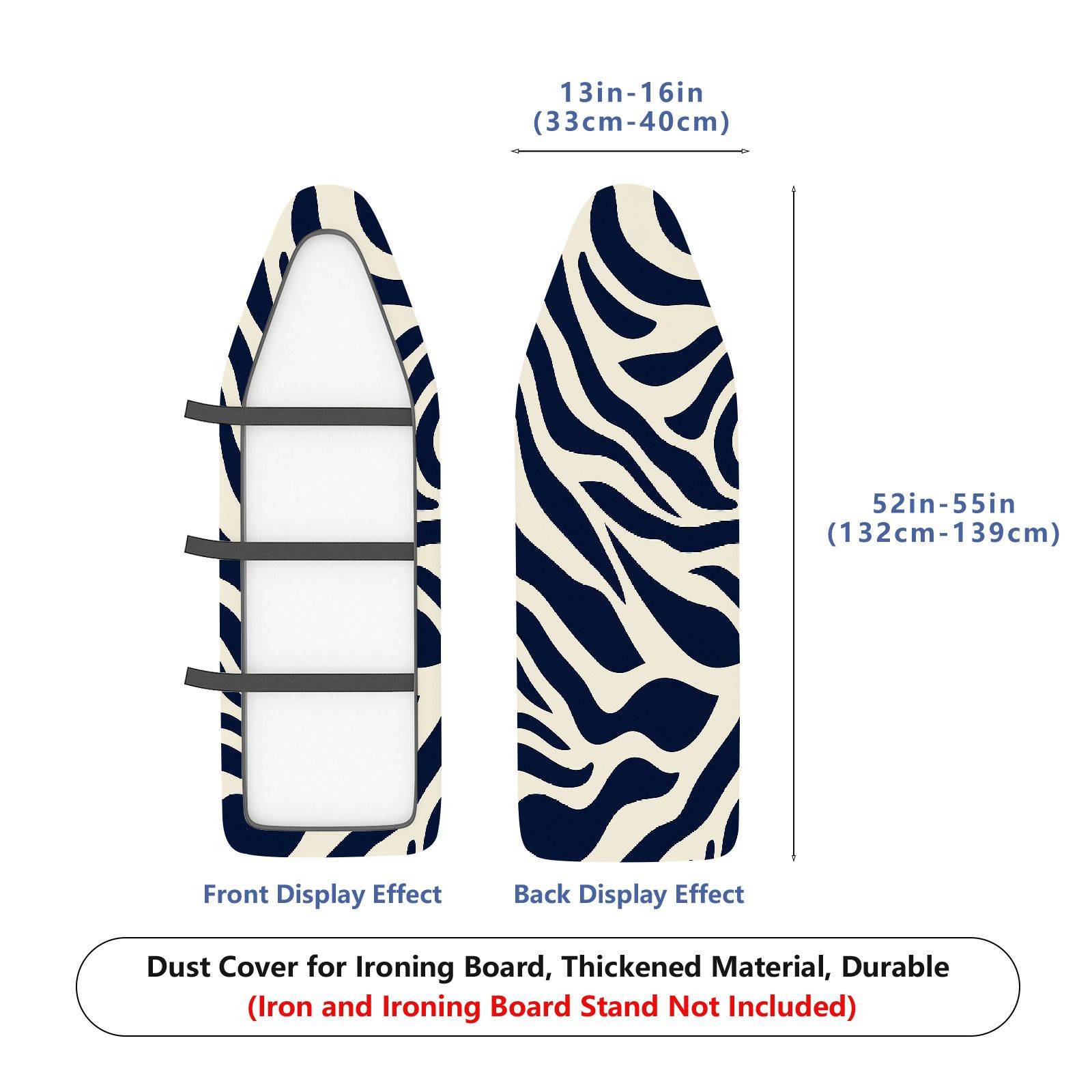 1-Piece Zebra Pattern Striped Chic  Ironing Board Cover, Universal Size, Without Board