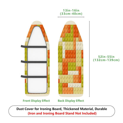 1-Piece Colorful Blocks Playful Fun  Ironing Board Cover, Universal Size, Without Board
