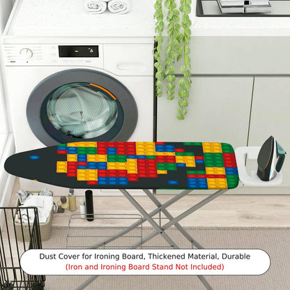 1-Piece Colorful Block Pattern Playful Fun  Ironing Board Cover, Universal Size, Without Board
