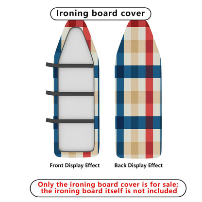 1-Piece Plaid Checkered Colorful  Ironing Board Cover, Universal Size, Without Board
