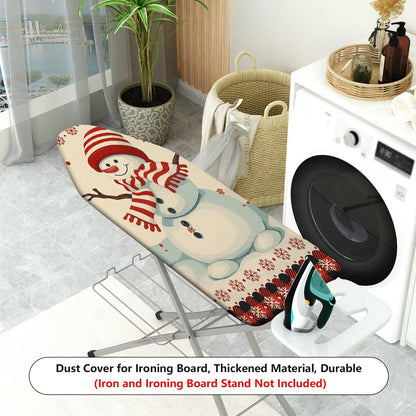 1-Piece Christmas Snowman Striped theme  Ironing Board Cover, Universal Size, Without Board