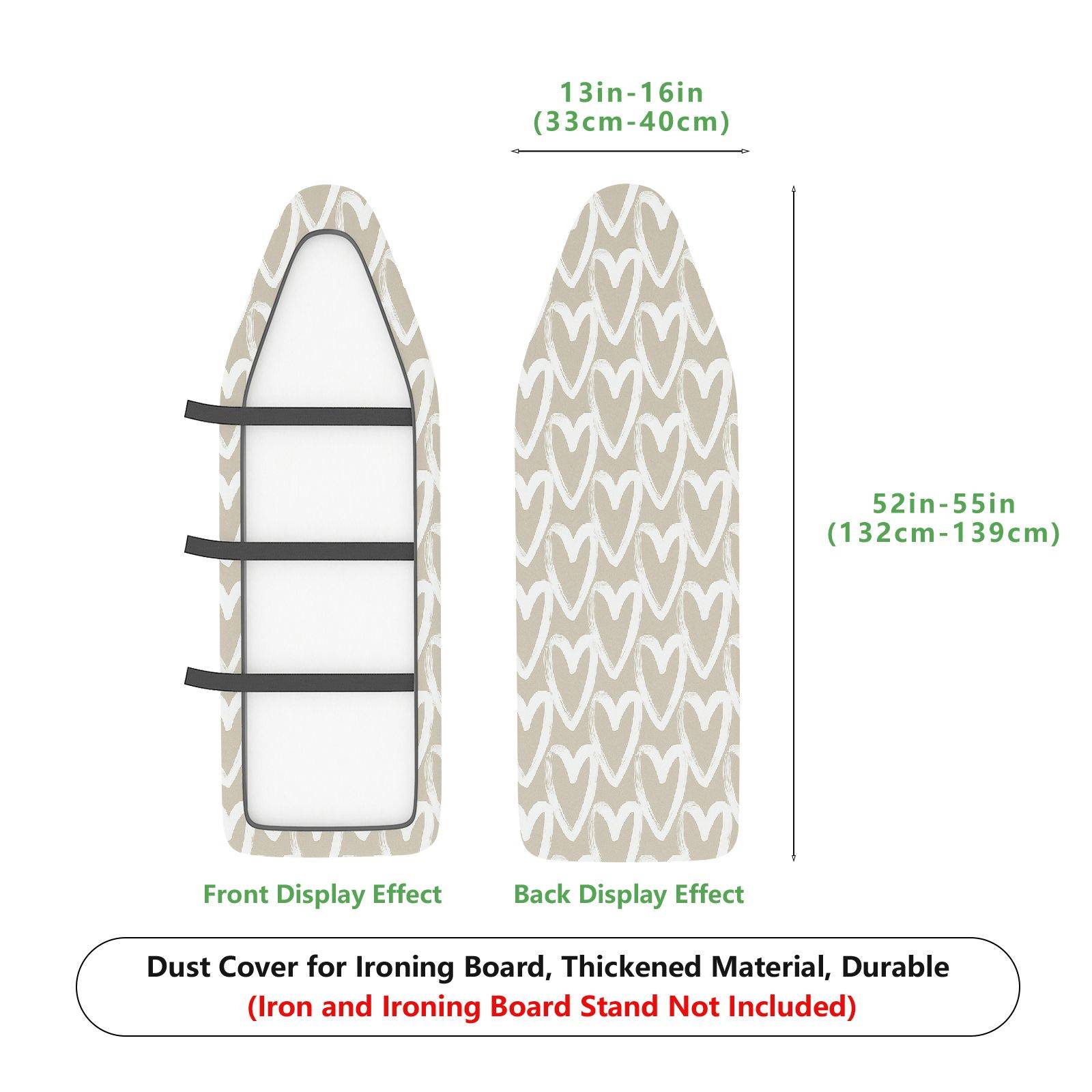 1-Piece Beige Zigzag Pattern  Ironing Board Cover, Universal Size, Without Board