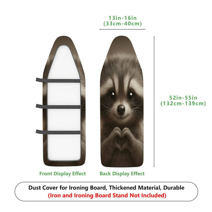 1-Piece Raccoon Print Animal Art Cute  Ironing Board Cover, Universal Size, Without Board