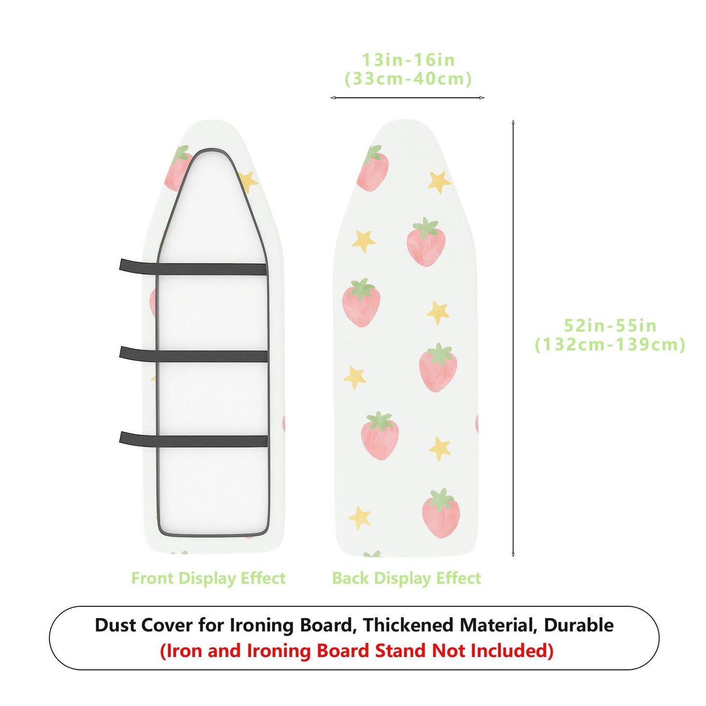 1-Piece Strawberry Star Fun  Ironing Board Cover, Universal Size, Without Board