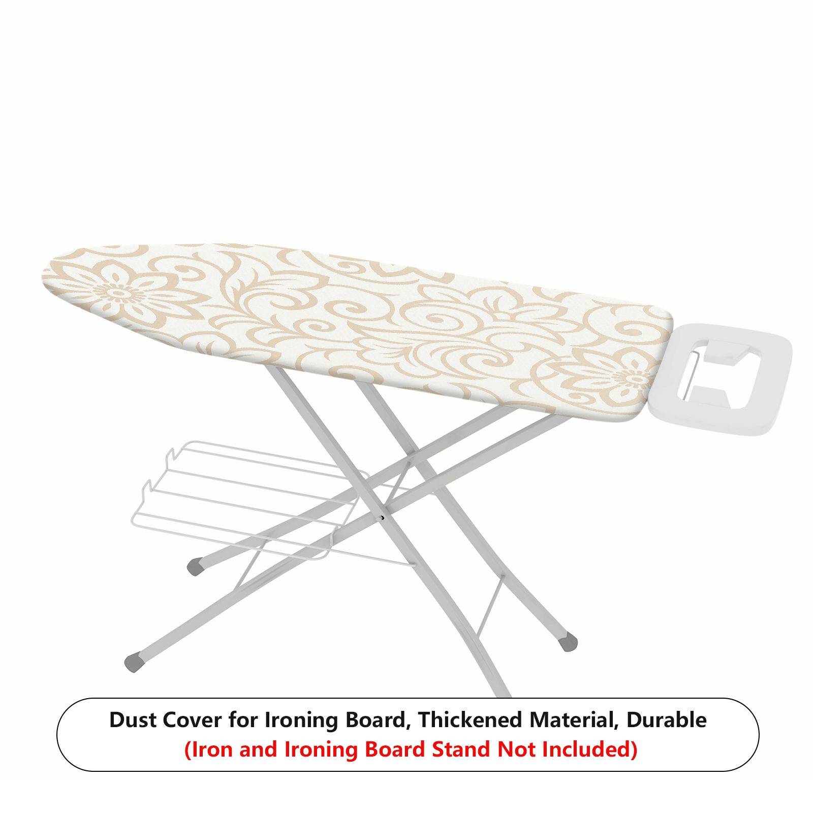 1-Piece Floral Pattern Beige Decoration  Ironing Board Cover, Universal Size, Without Board