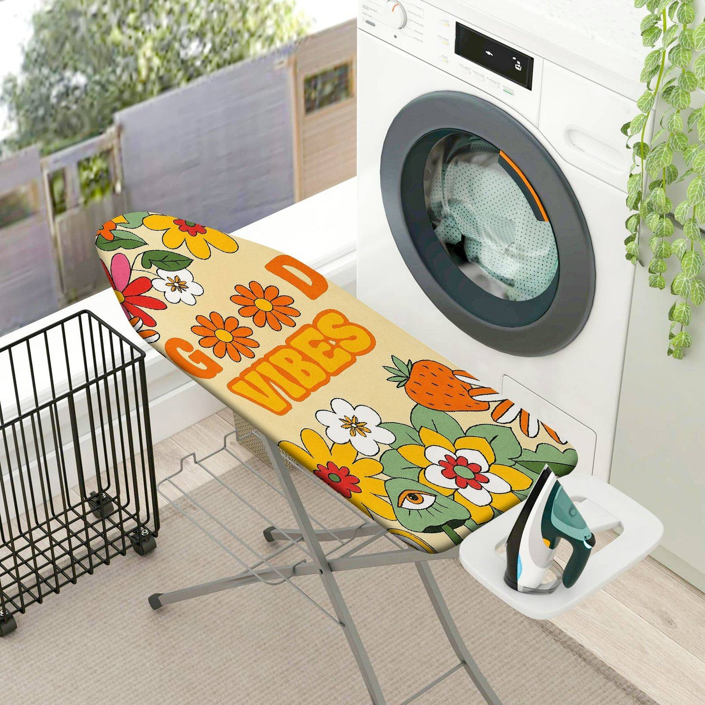 1-Piece Floral Fruit Retro  Ironing Board Cover, Universal Size, Without Board