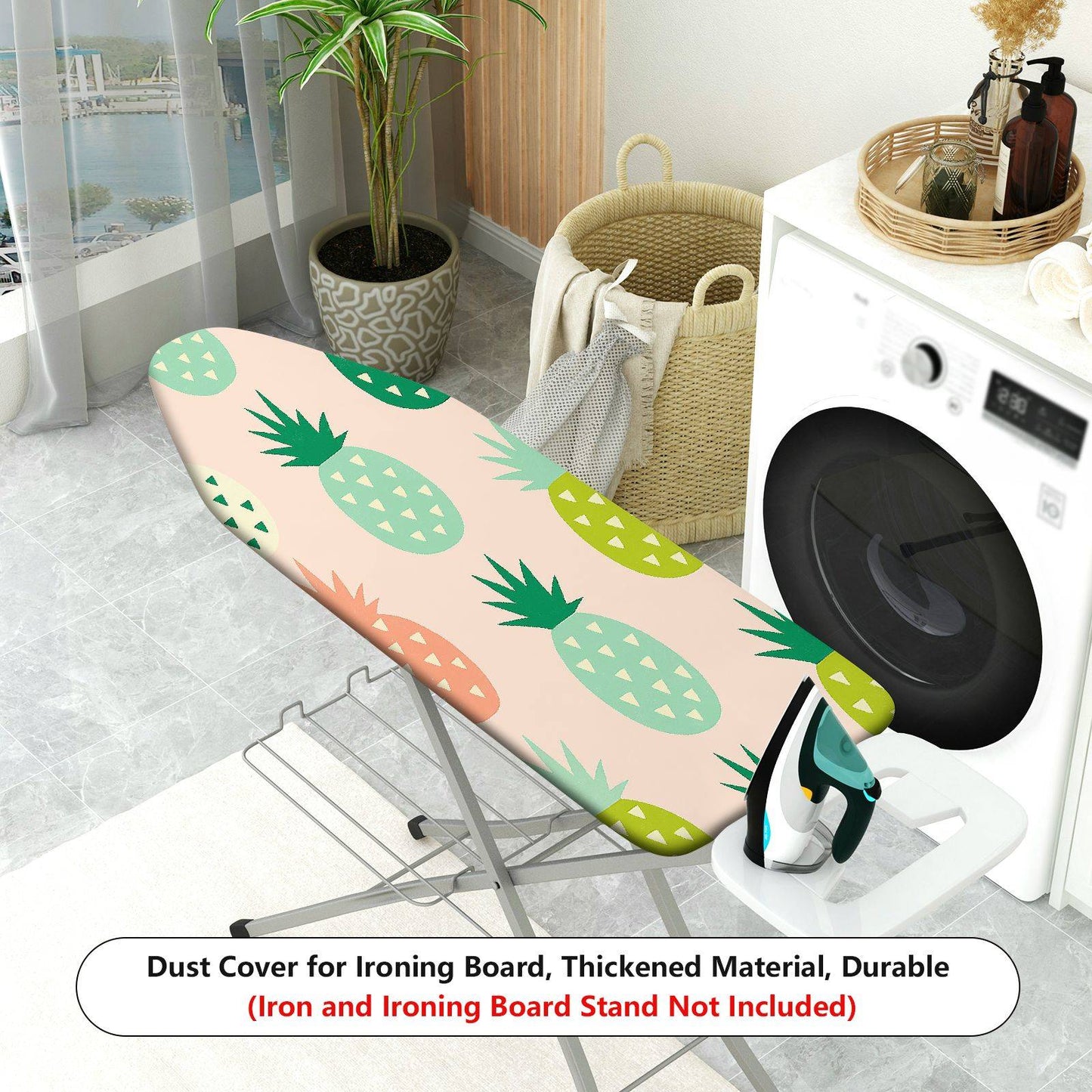 1-Piece Pineapple Pattern Colorful Fun  Ironing Board Cover, Universal Size, Without Board