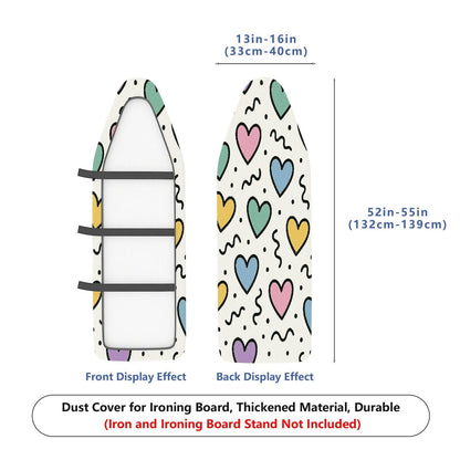 1-Piece Colorful Heart Pattern Decorative Cute  Ironing Board Cover, Universal Size, Without Board