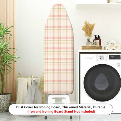 1-Piece Checkered Plaid Pattern Pastel Colors  Ironing Board Cover, Universal Size, Without Board