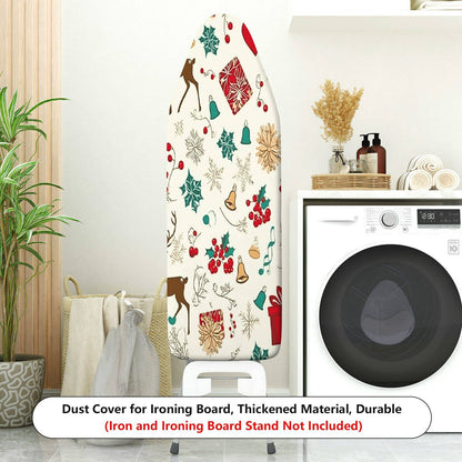 1-Piece Christmas Deer Bell  Ironing Board Cover, Universal Size, Without Board