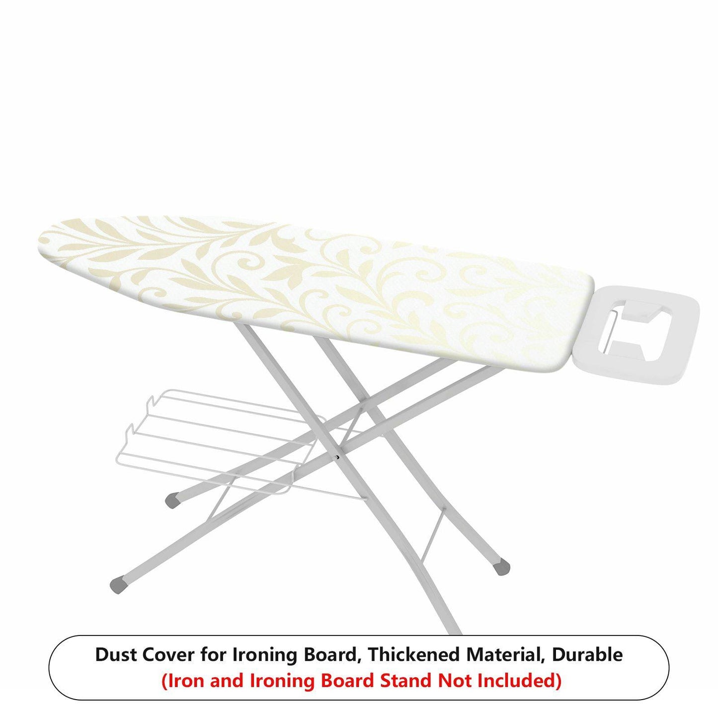 1-Piece Floral Pattern Elegant Beige  Ironing Board Cover, Universal Size, Without Board