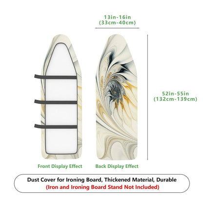 1-Piece Abstract Swirl Pattern Beige Black  Ironing Board Cover, Universal Size, Without Board