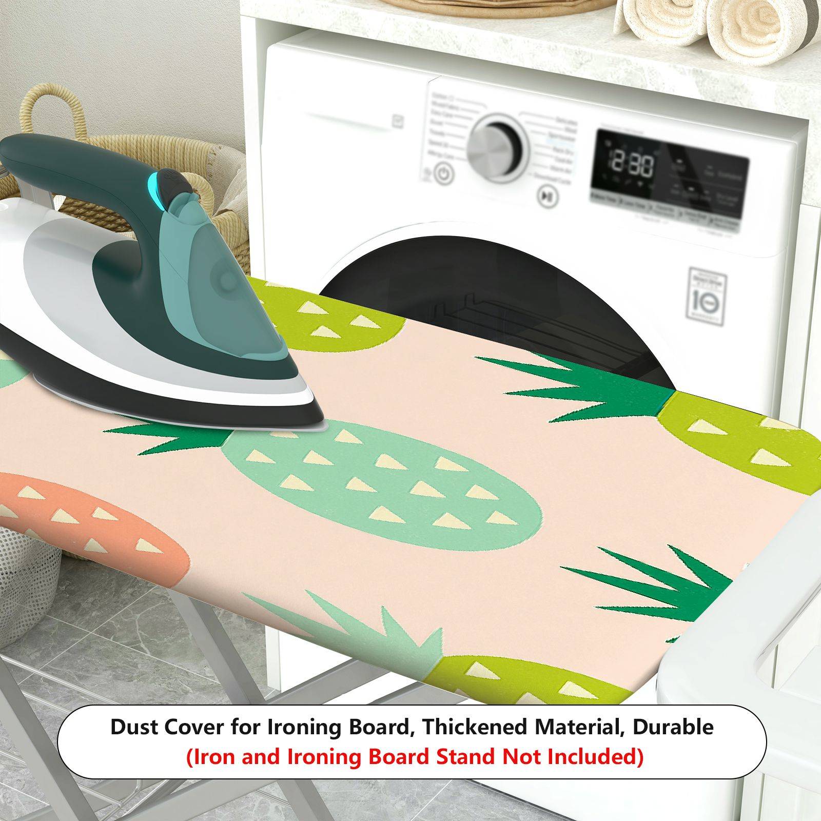 1-Piece Pineapple Pattern Colorful Fun  Ironing Board Cover, Universal Size, Without Board