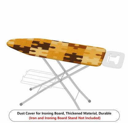1-Piece Puzzle Patchwork Beige Brown  Ironing Board Cover, Universal Size, Without Board