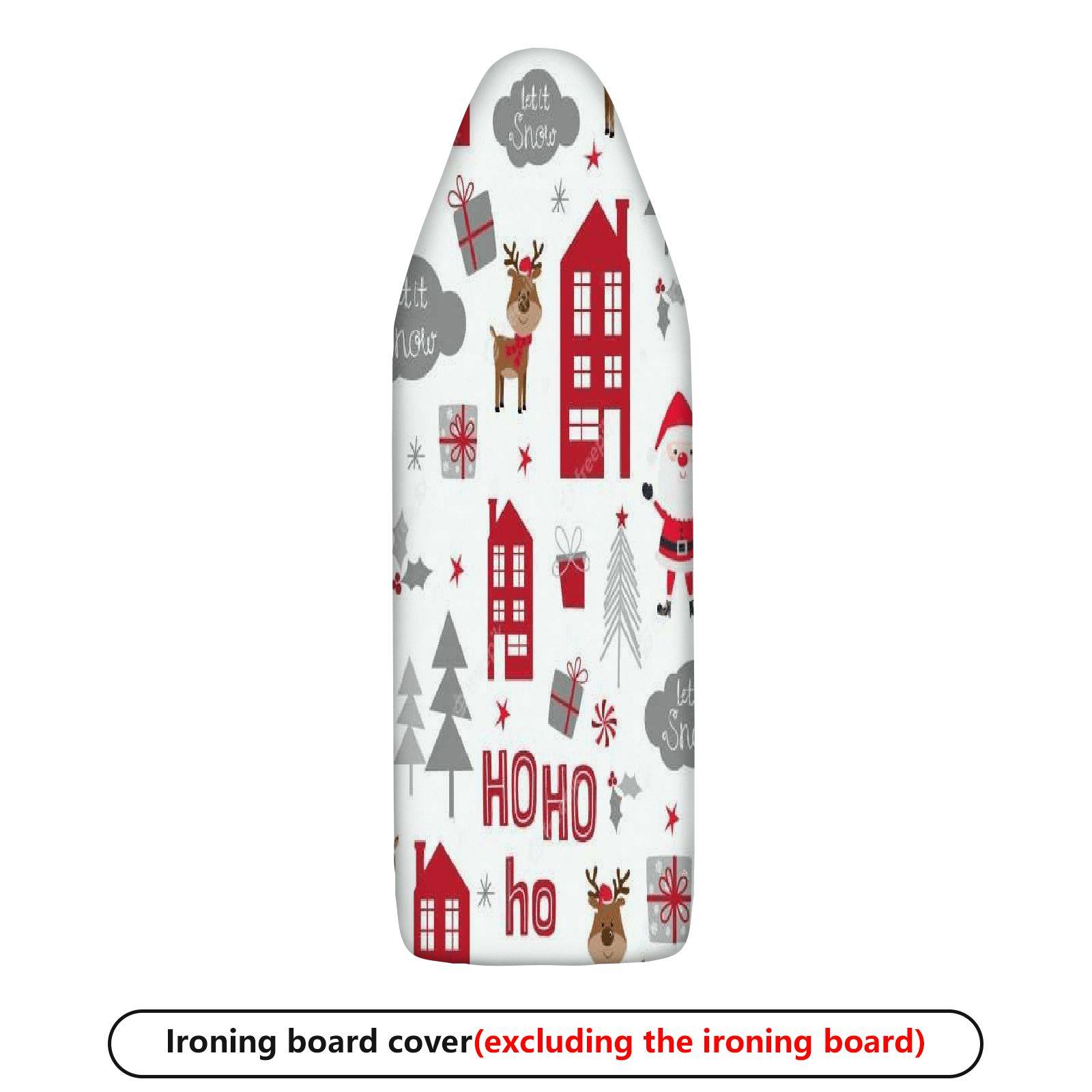 1-Piece Christmas Santa Reindeer  Ironing Board Cover, Universal Size, Without Board