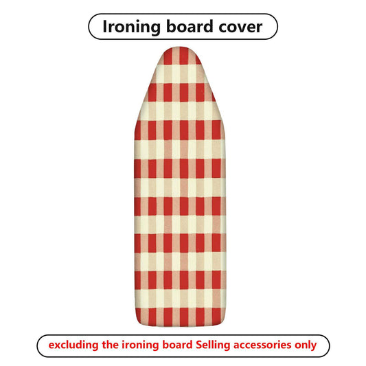 1-Piece Red Plaid Checkered Pattern  Ironing Board Cover, Universal Size, Without Board