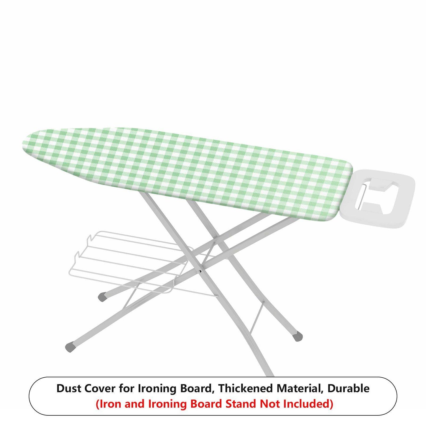 1-Piece Plaid Green Checkered  Ironing Board Cover, Universal Size, Without Board