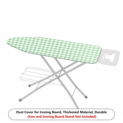 1-Piece Plaid Green Checkered  Ironing Board Cover, Universal Size, Without Board