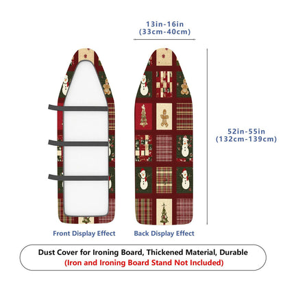 1-Piece Christmas Snowman Gingerbread  Ironing Board Cover, Universal Size, Without Board