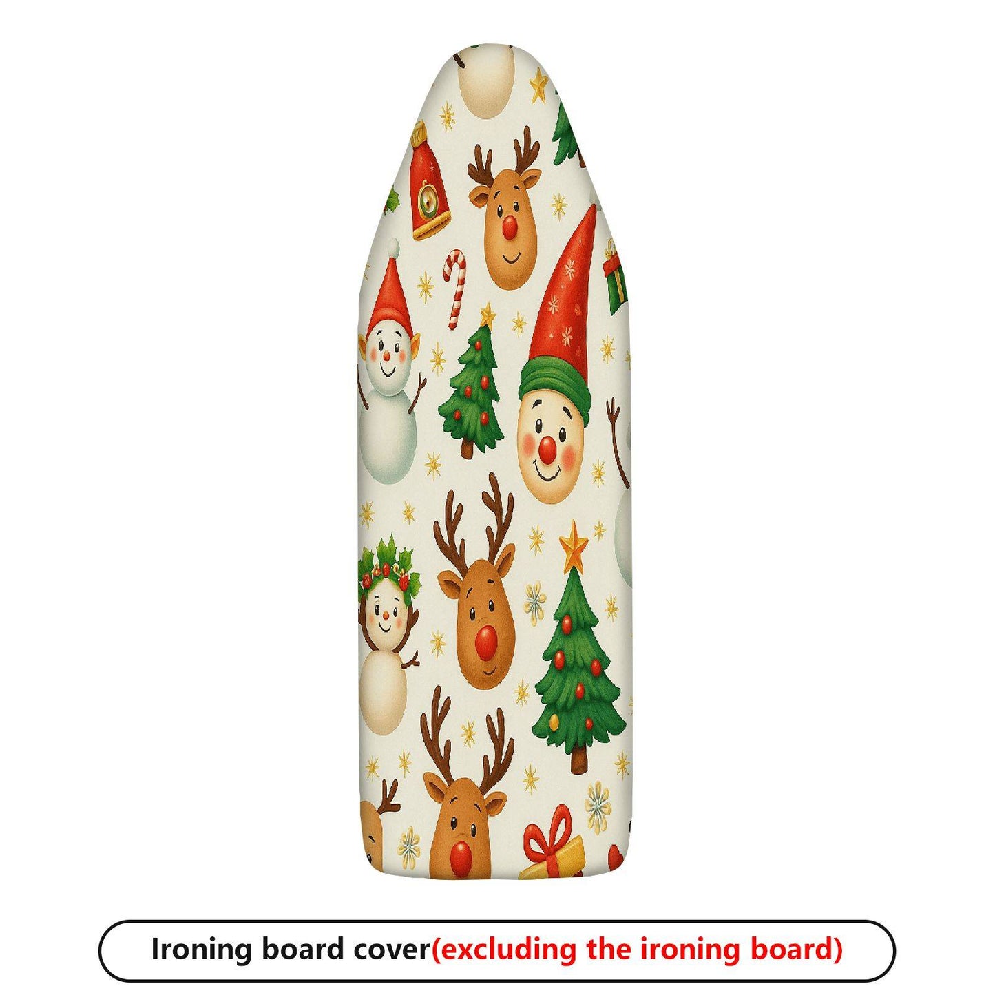 1-Piece Christmas Snowman Reindeer  Ironing Board Cover, Universal Size, Without Board