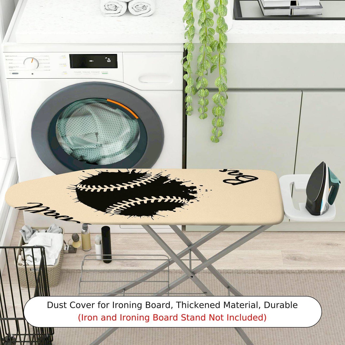 1-Piece Baseball Sports Fun  Ironing Board Cover, Universal Size, Without Board