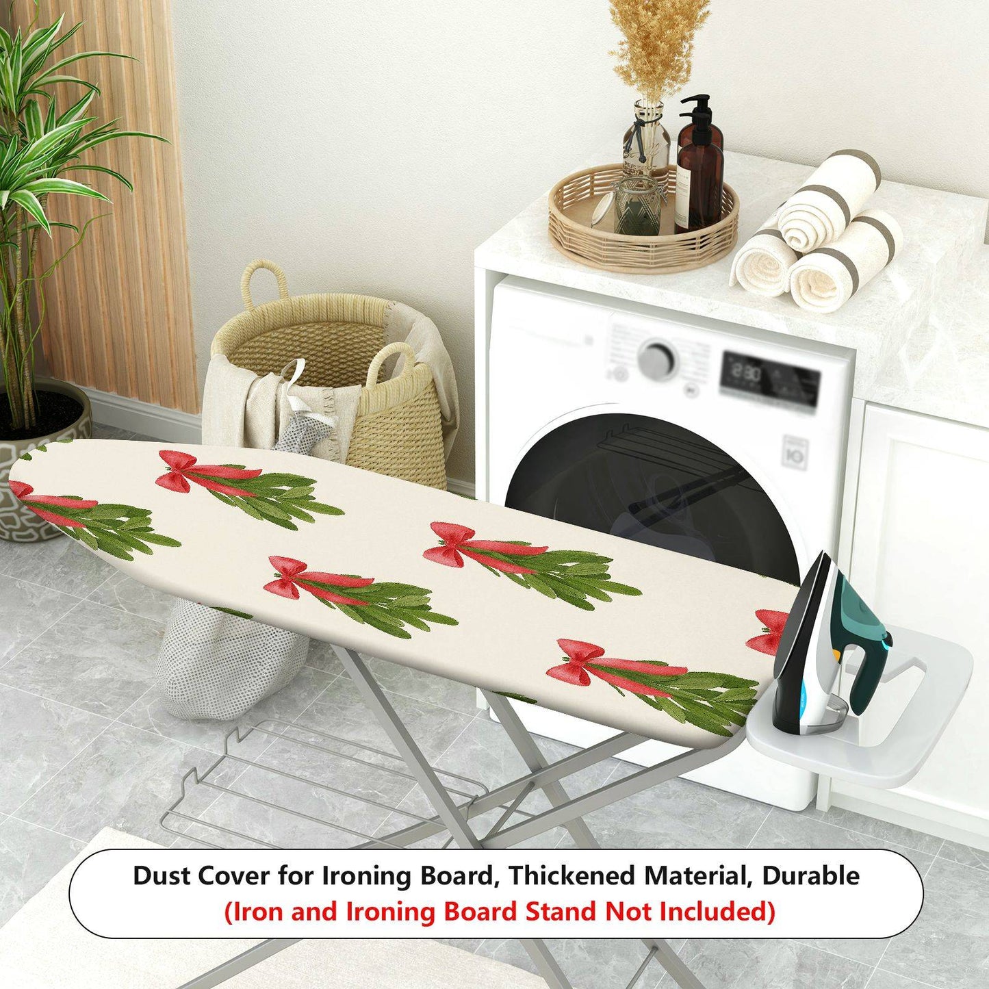 1-Piece Christmas Festive Mistletoe  Ironing Board Cover, Universal Size, Without Board