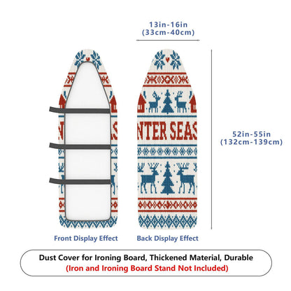 1-Piece Winter Christmas Deer  Ironing Board Cover, Universal Size, Without Board