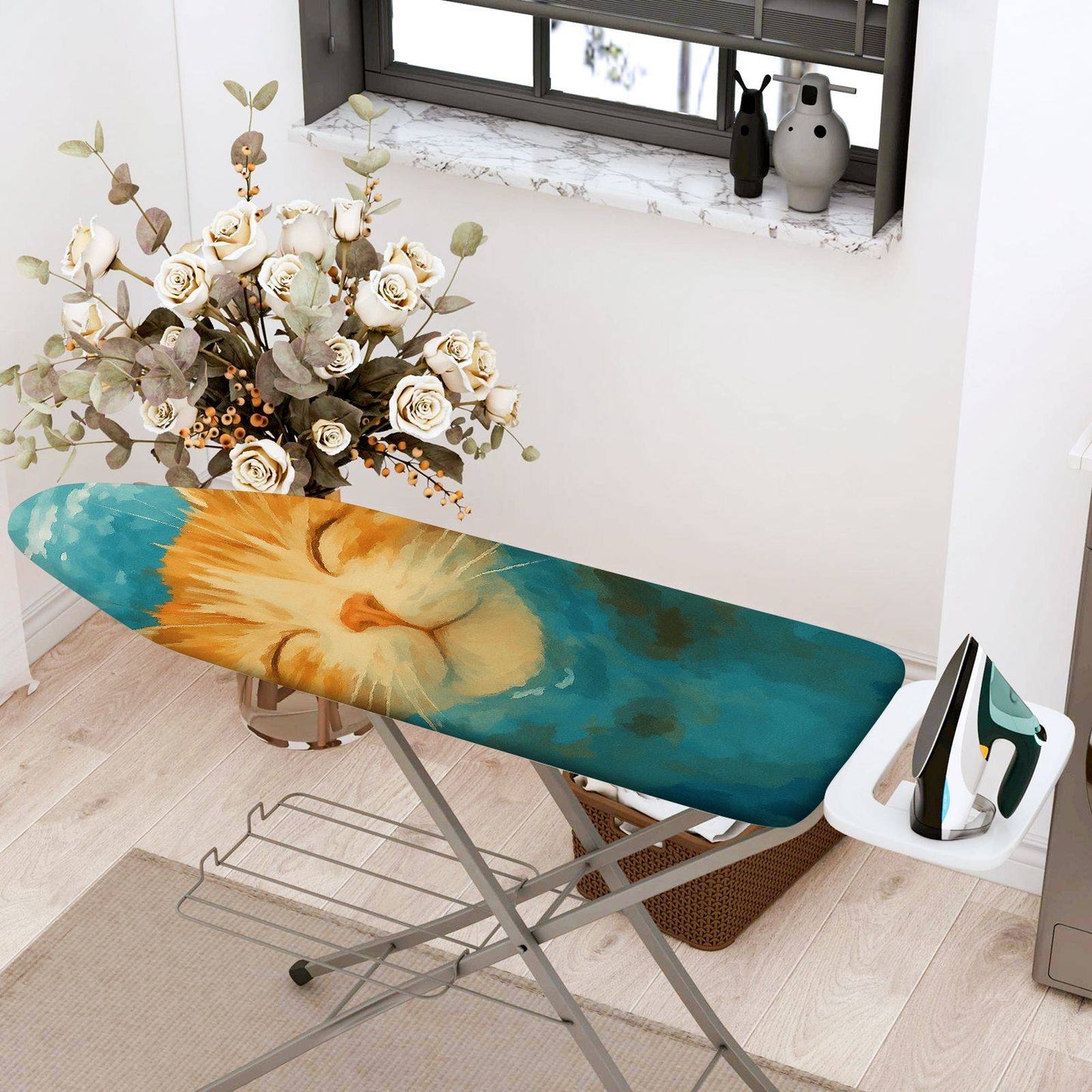 1-Piece Cat Pattern Cute Art  Ironing Board Cover, Universal Size, Without Board