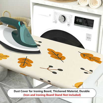 1-Piece Autumn Leaves Pattern Beige  Ironing Board Cover, Universal Size, Without Board