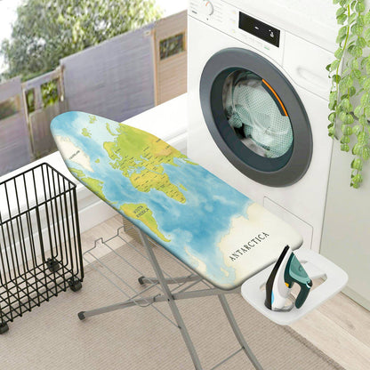 1-Piece World Map Geography Travel  Ironing Board Cover, Universal Size, Without Board