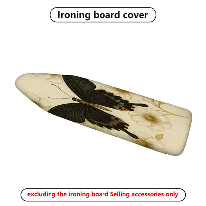 1-Piece Butterfly Floral Beige  Ironing Board Cover, Universal Size, Without Board