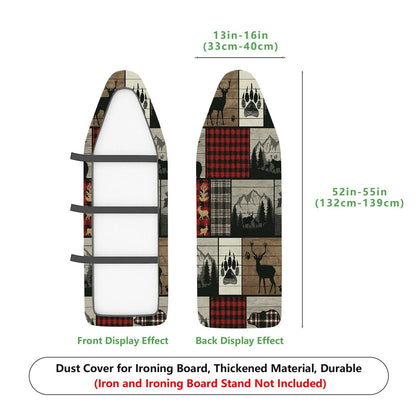 1-Piece Plaid Deer Pattern Patchwork  Ironing Board Cover, Universal Size, Without Board