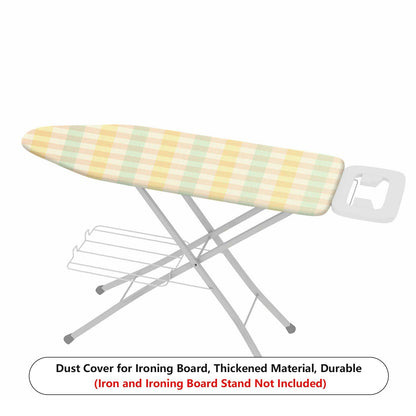 1-Piece Plaid Yellow Green Stripe  Ironing Board Cover, Universal Size, Without Board