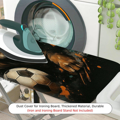 1-Piece Lion Soccer Art  Ironing Board Cover, Universal Size, Without Board
