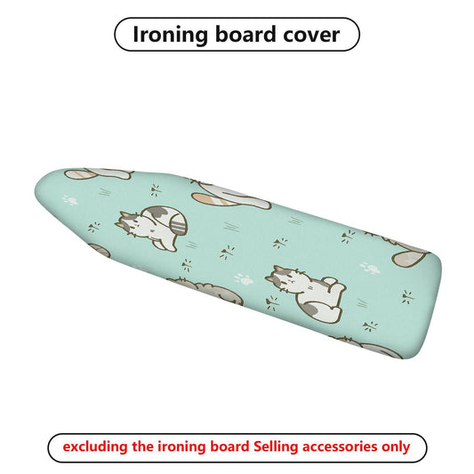 1-Piece Cat Paw Print Cute Green  Ironing Board Cover, Universal Size, Without Board