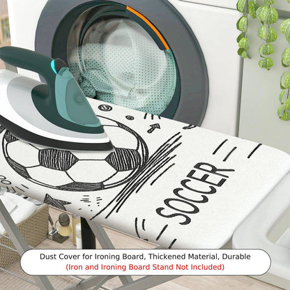 1-Piece Soccer Sports Fun  Ironing Board Cover, Universal Size, Without Board