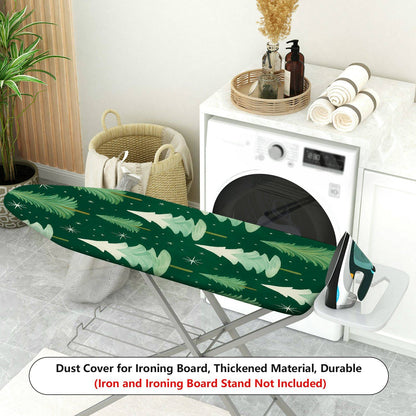 1-Piece Christmas Tree Pattern Forest Green Theme  Ironing Board Cover, Universal Size, Without Board