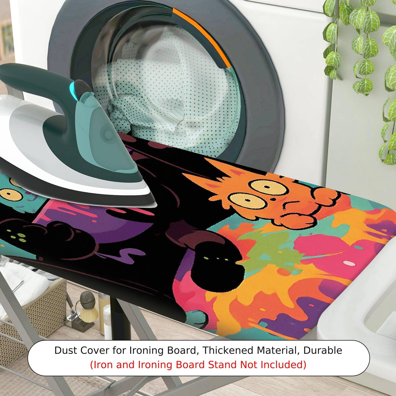 1-Piece Colorful Fun  Ironing Board Cover, Universal Size, Without Board
