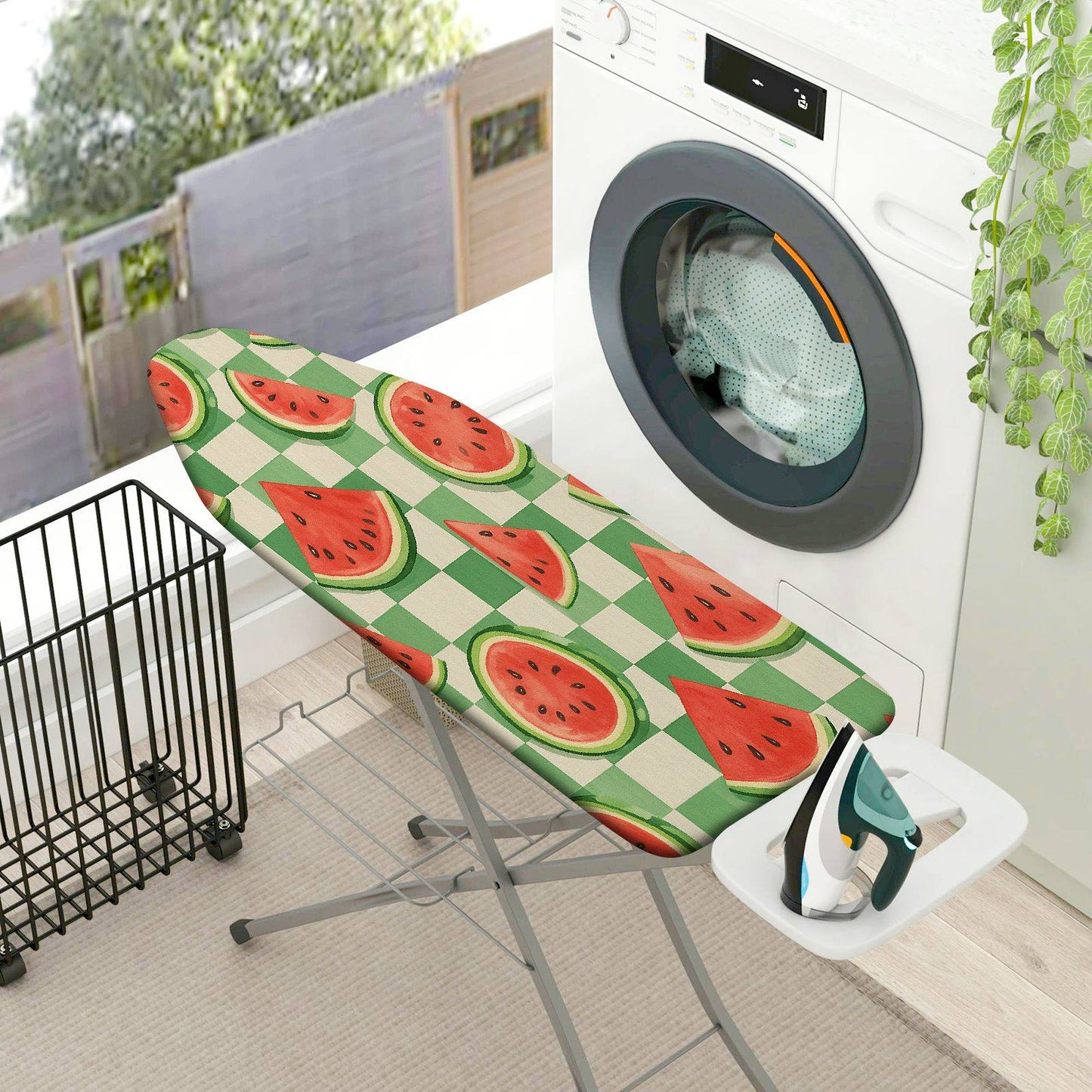 1-Piece Watermelon Checkered Cute  Ironing Board Cover, Universal Size, Without Board